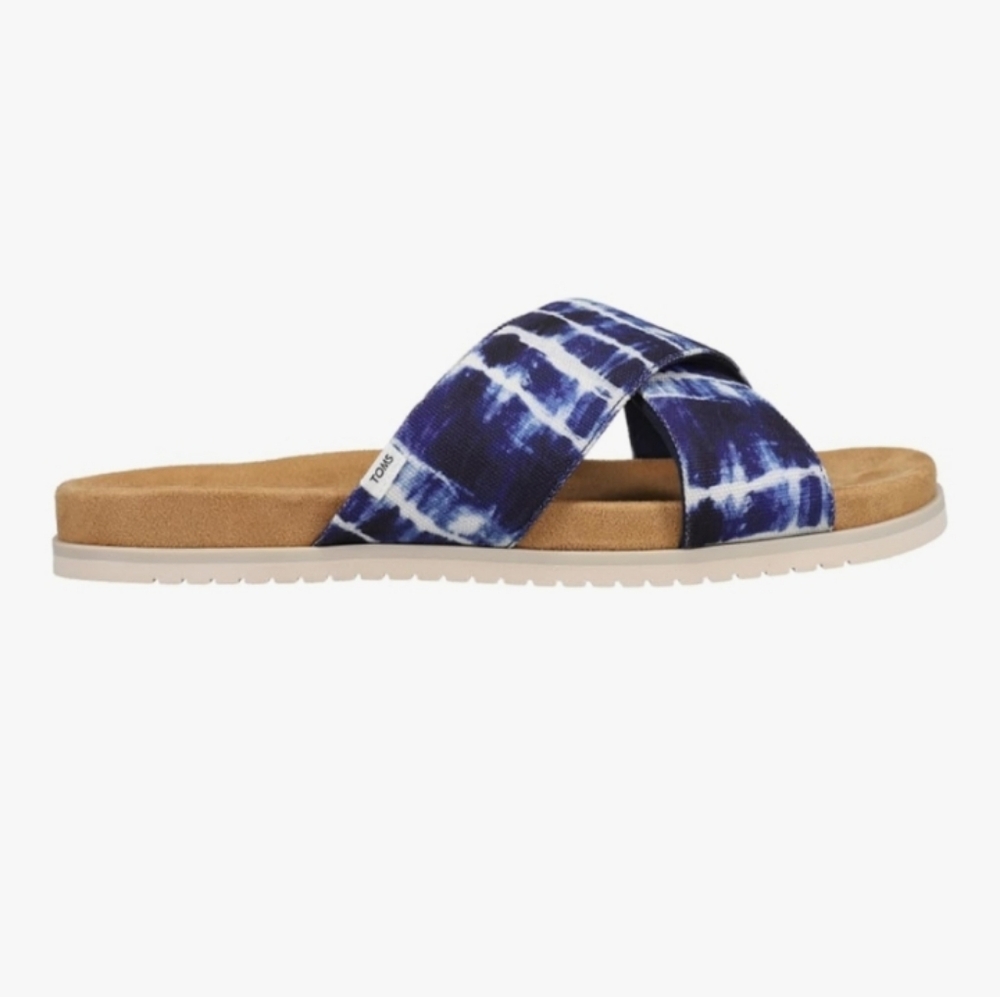 BRAND NEW TOMS SAVANA WOMEN' S CRISS-CROSS SLIDE SANDALS
